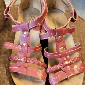 Earth Origins Red/wine Strappy Sandals